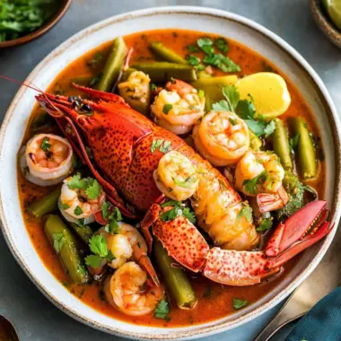 Savory Okra Stew with Prawn and Lobster Delight 10 Okra Stew with Prawn and Lobster