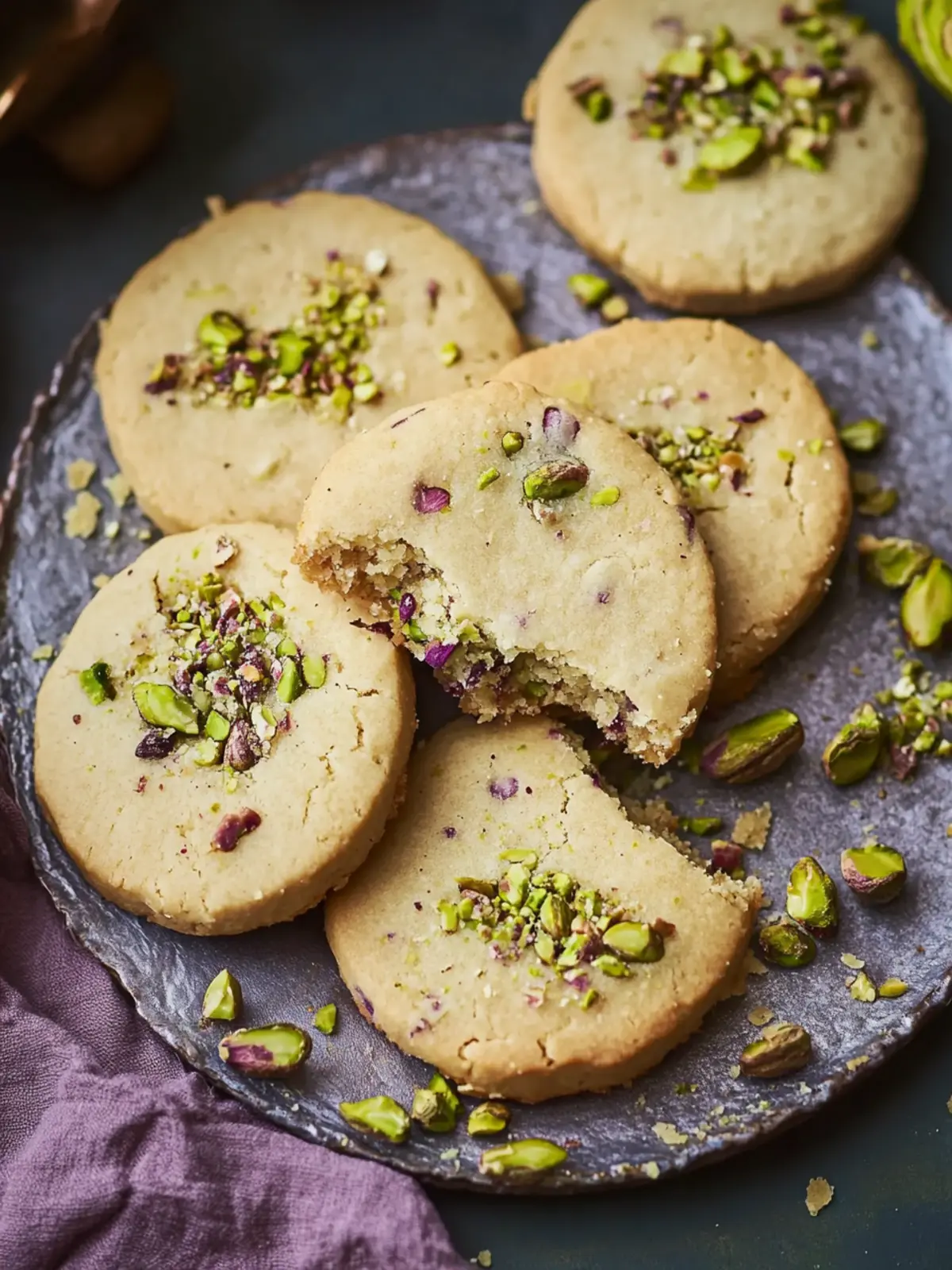 Delicious Pistachio Shortbread Cookies with Chocolate Bliss 4 Pistachio Shortbread Cookies