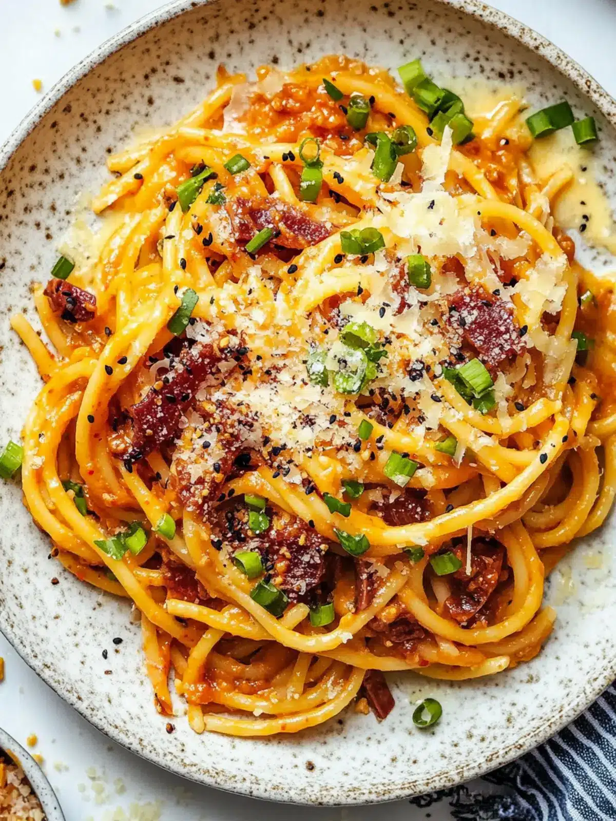 Gochujang Carbonara: Creamy, Spicy Twist on a Classic Dish 2 Gochujang Carbonara