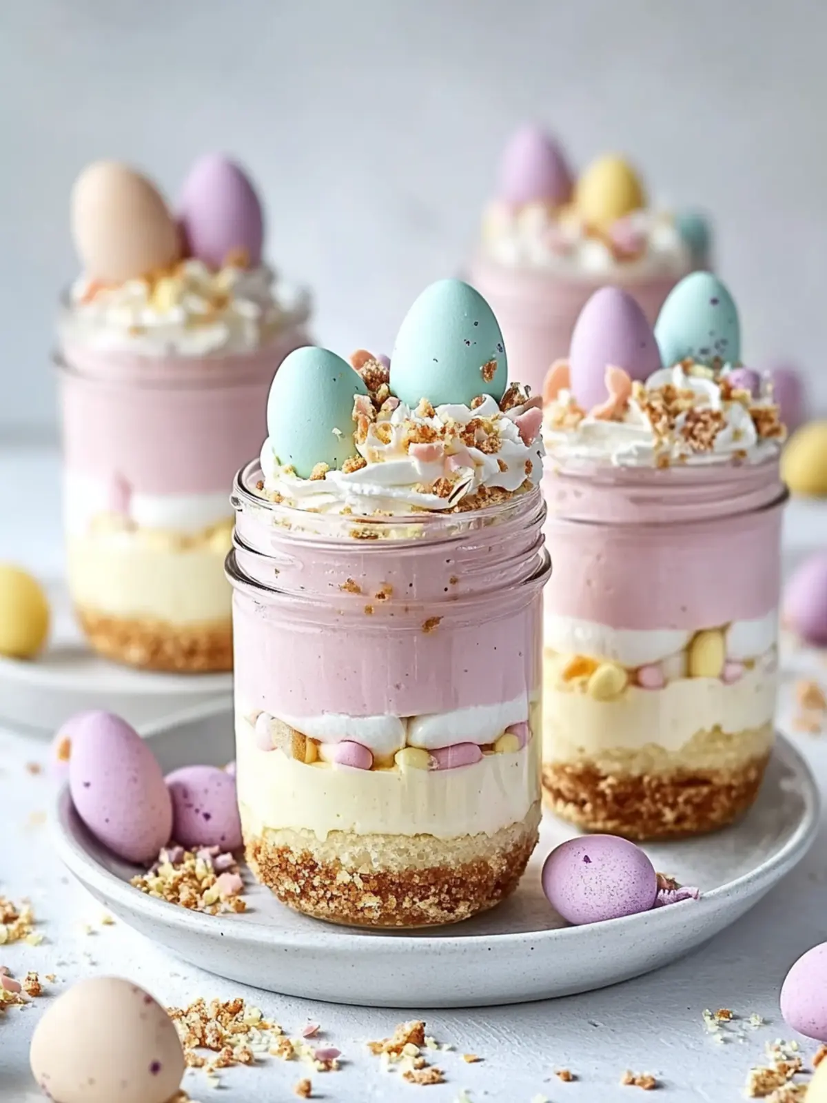 Delightful Easter Egg Cheesecake Jars for a Sweet Spring Treat 5 Easter Egg Cheesecake Jars