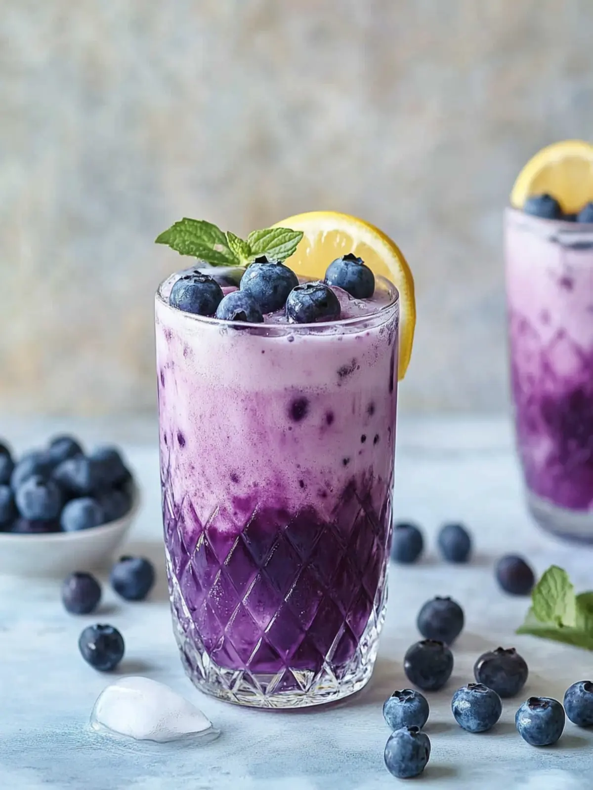 Sugar-Free Blueberry Italian Cream Soda: Creamy Summer Bliss 2 Blueberry Italian Cream Soda