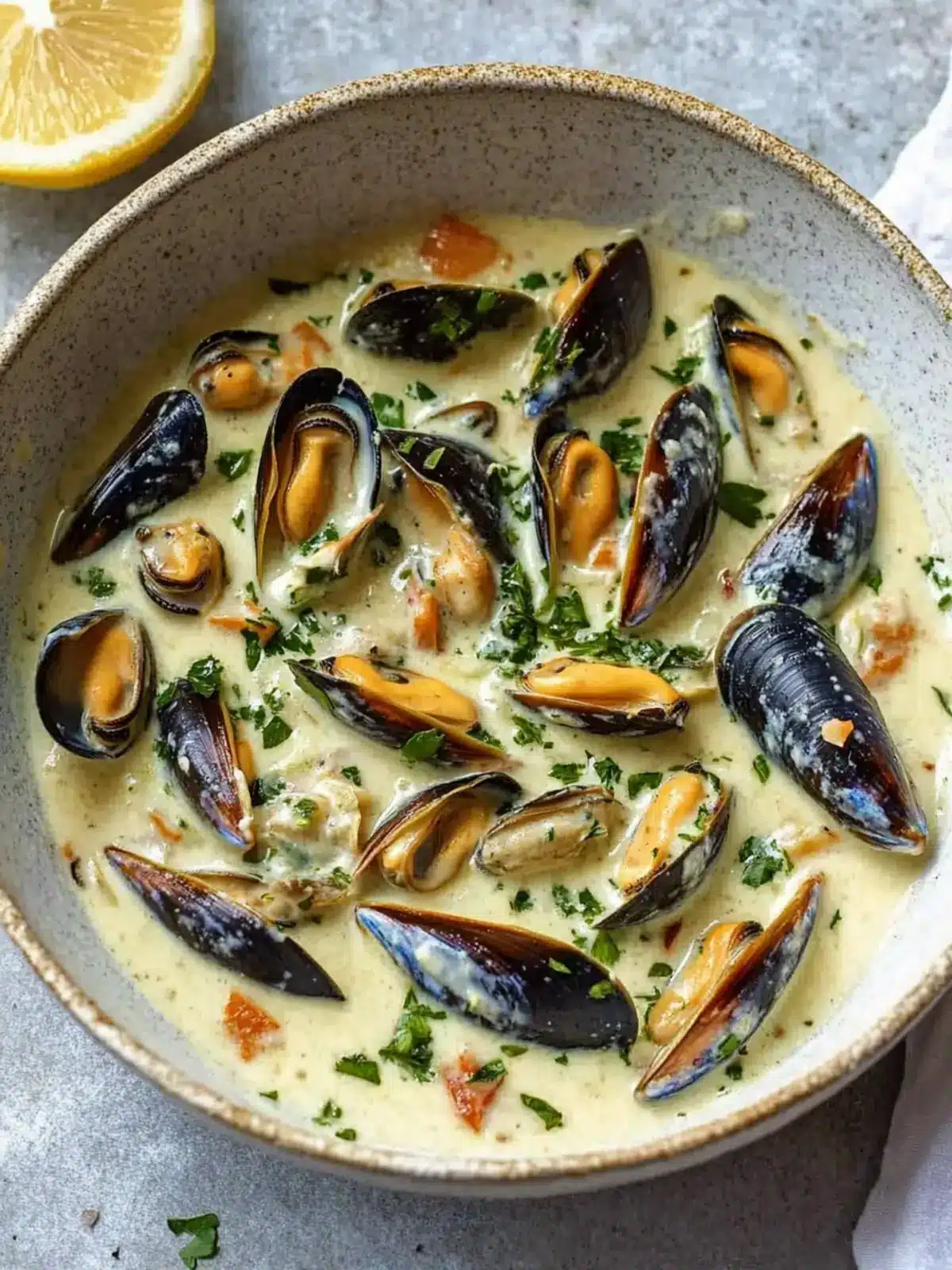 Delicious Garlic Mussels in Sour Cream Sauce Ready in 20 Minutes 2 Garlic Mussels In Sour Cream Sauce
