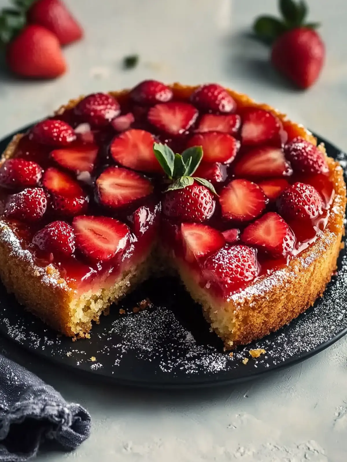 Delightful Strawberry Upside Down Cake for a Cozy Gathering 5 Strawberry Upside Down Cake