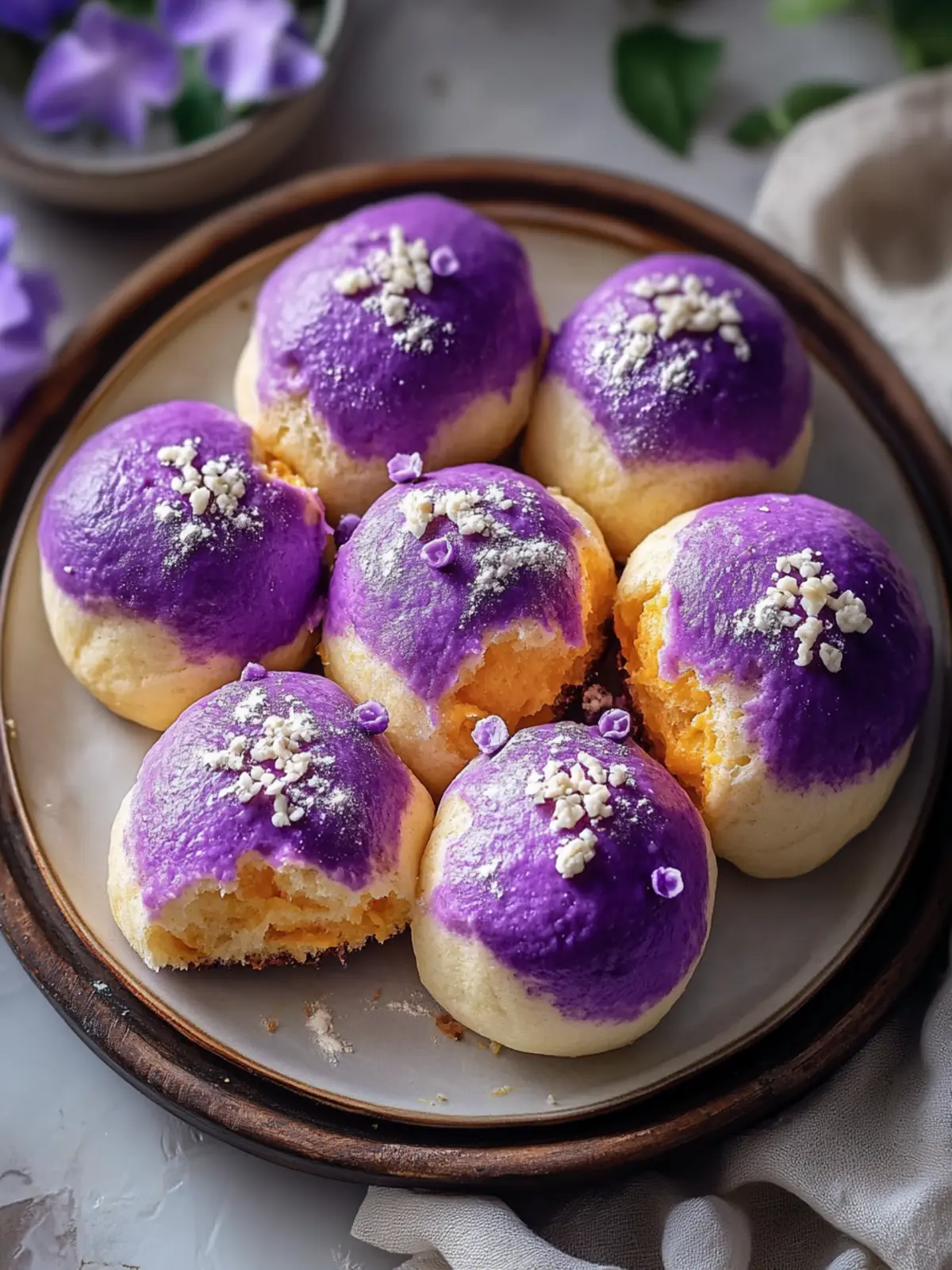 Cheesy Purple Yam Bread Rolls for Cozy Mornings at Home 2 Cheesy Purple Yam Bread Rolls