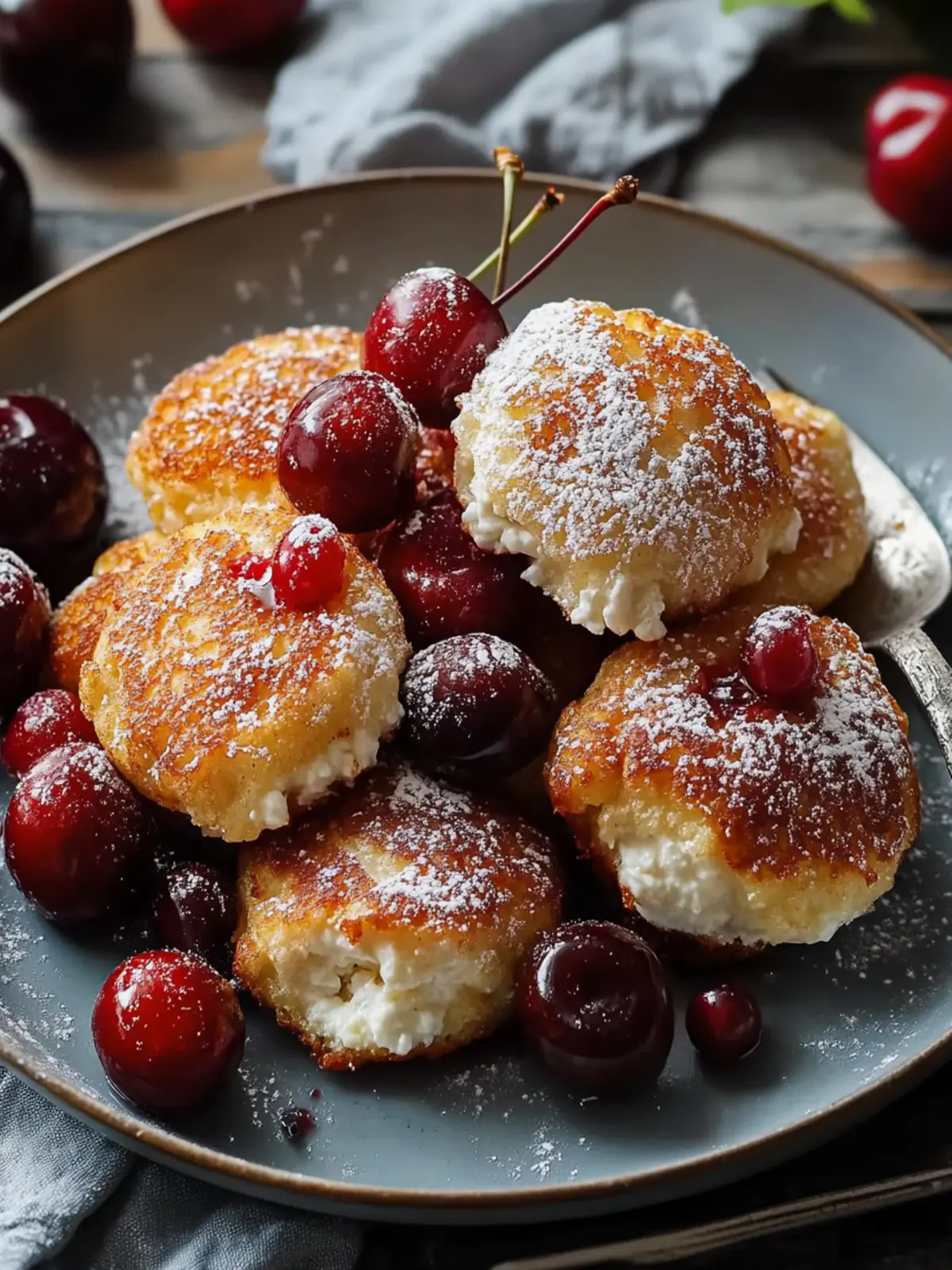 Delicious Cherry Ricotta Pancake Fritters to Brighten Mornings 3 Cherry Ricotta Pancake Fritters