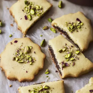 Delicious Pistachio Shortbread Cookies with Chocolate Bliss 9 Pistachio Shortbread Cookies