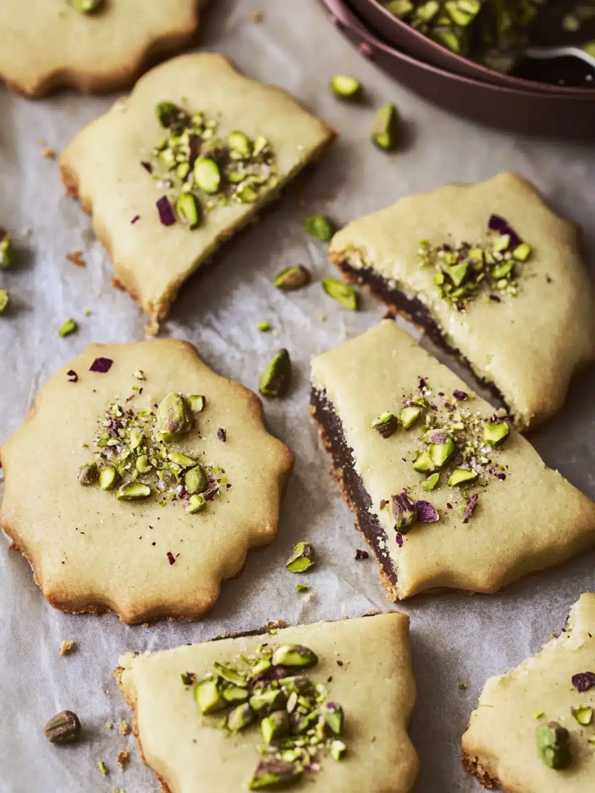 Delicious Pistachio Shortbread Cookies with Chocolate Bliss 5 Pistachio Shortbread Cookies