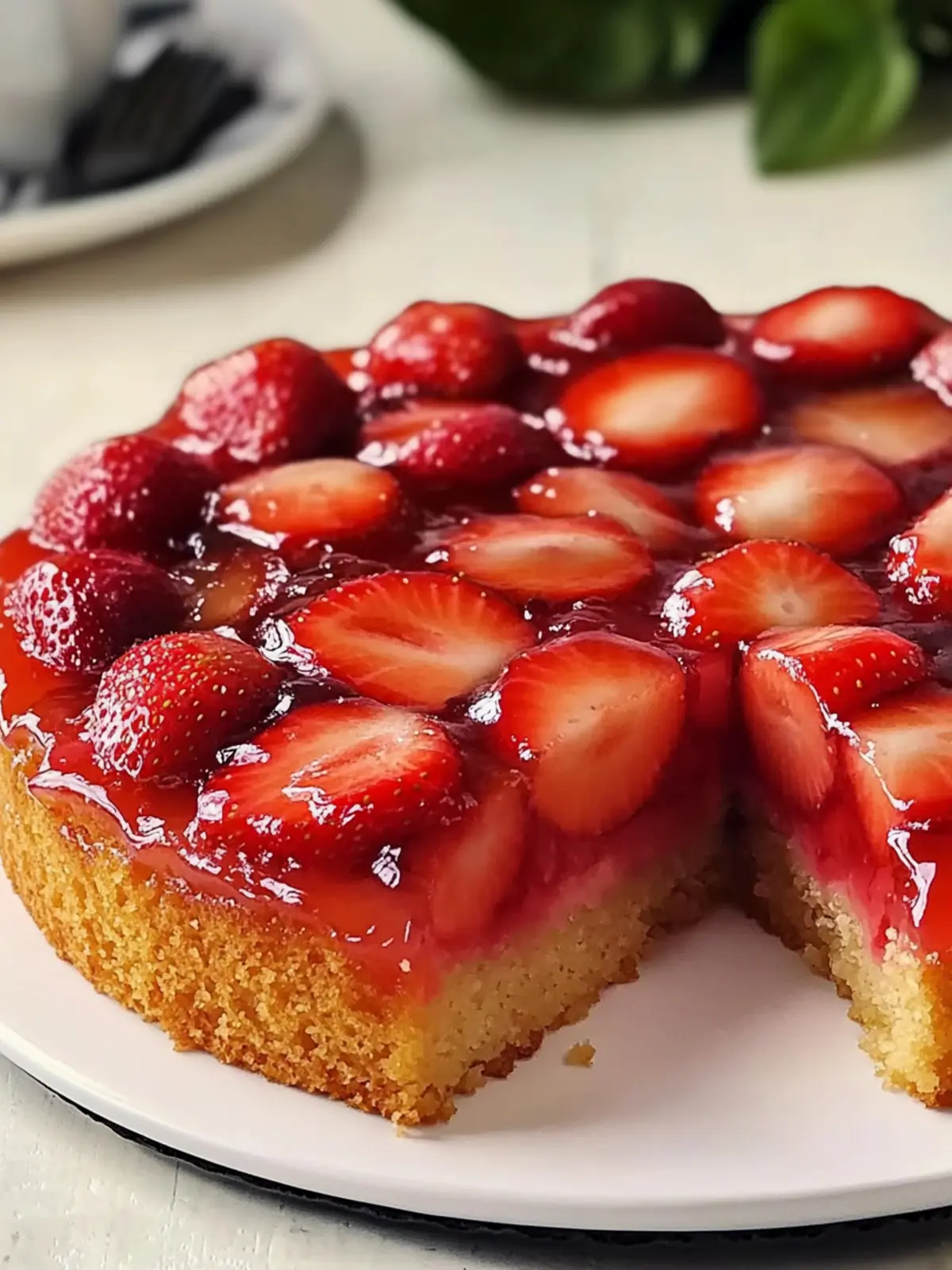 Delightful Strawberry Upside Down Cake for a Cozy Gathering 2 Strawberry Upside Down Cake