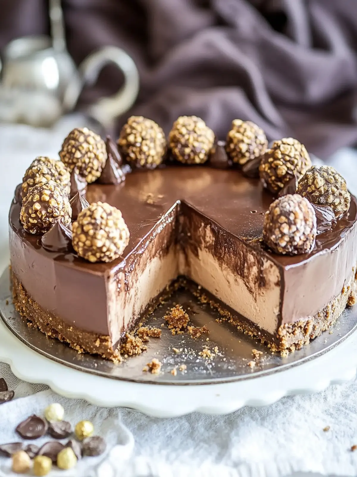 Indulge in Ferrero Rocher Nutella Cheesecake Bliss 5 Ferrero Rocher Nutella Cheesecake