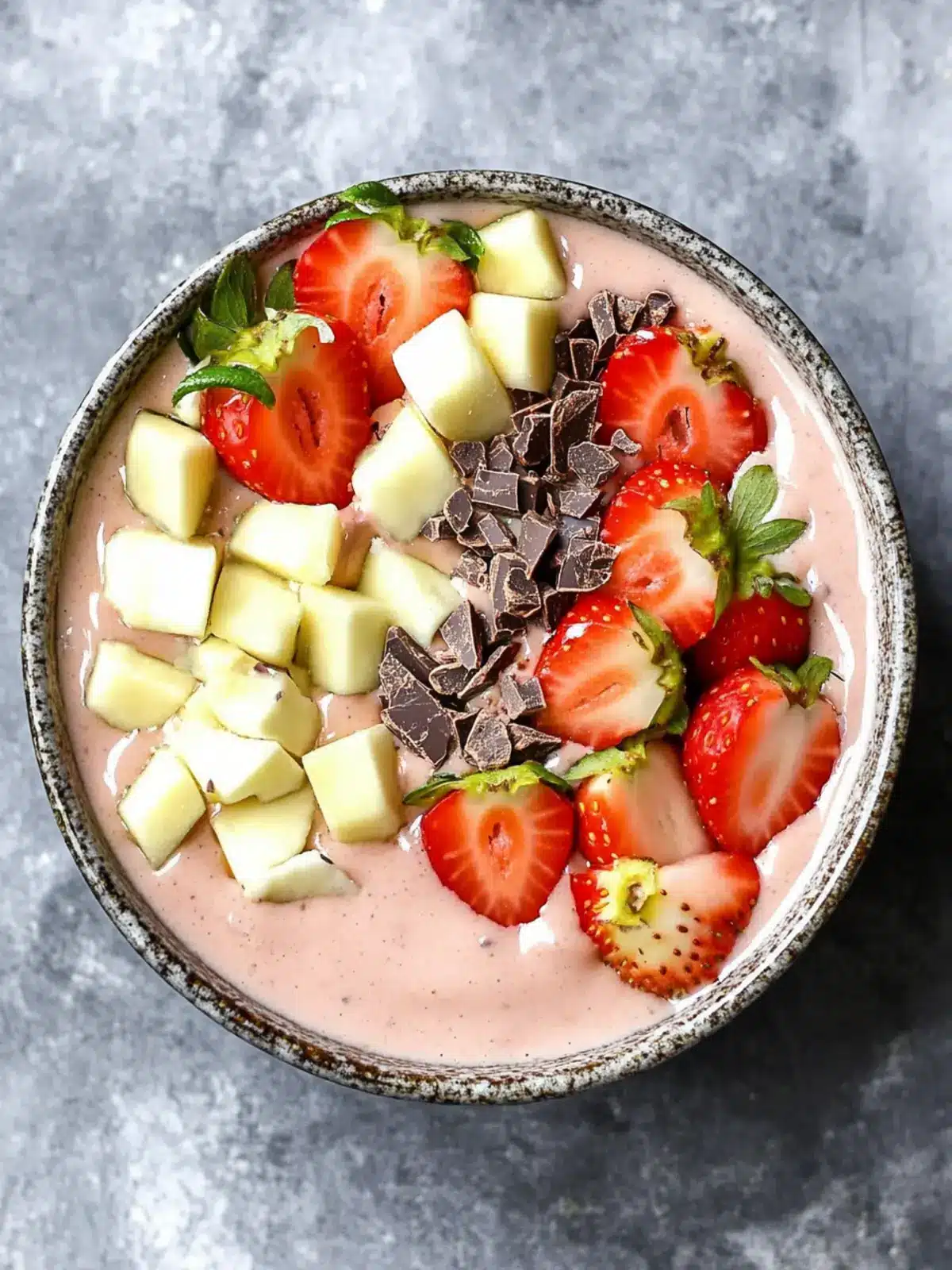 Indulge in a White Chocolate Strawberry Smoothie Bowl Bliss 2 White Chocolate Strawberry Smoothie Bowl