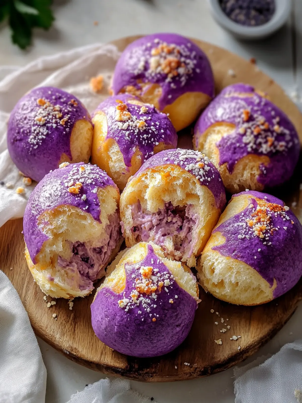 Cheesy Purple Yam Bread Rolls for Cozy Mornings at Home 3 Cheesy Purple Yam Bread Rolls