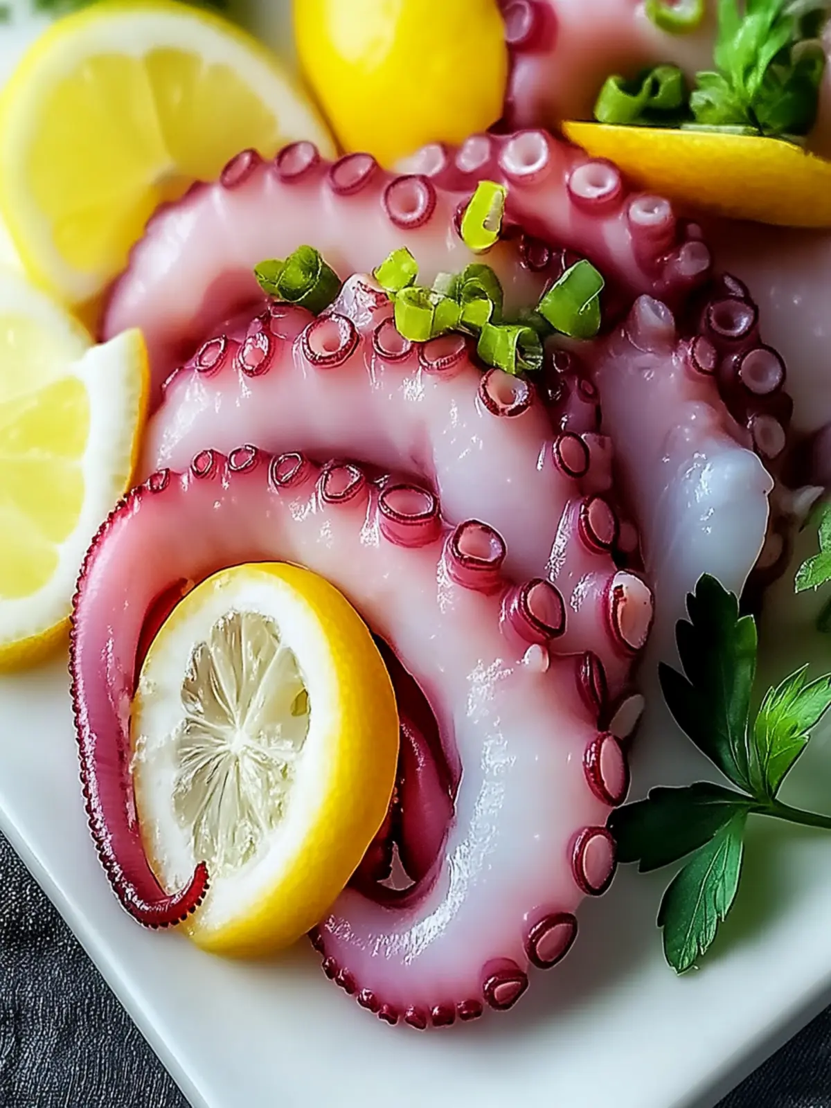 Savory Octopus Sashimi with Zesty Citrus Dipping Sauce 2 Octopus Sashimi