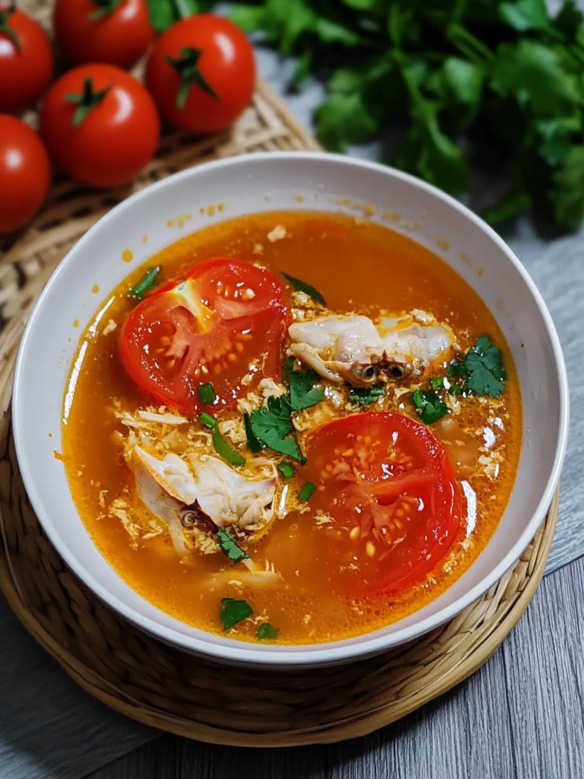 Savory Vietnamese Tomato Crab Soup for Refreshing Summer Days 3 Vietnamese Tomato Crab Soup