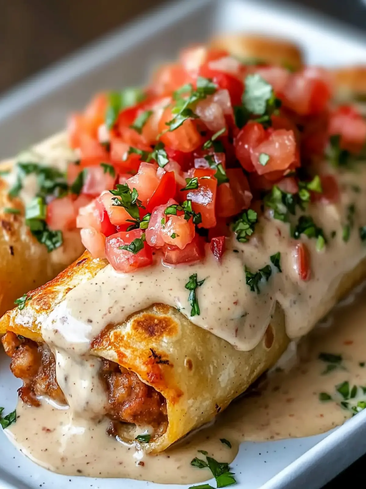 Boudin Chimichangas with Crawfish Cream Sauce You'll Crave 3 Boudin Chimichangas with Crawfish Cream Sauce