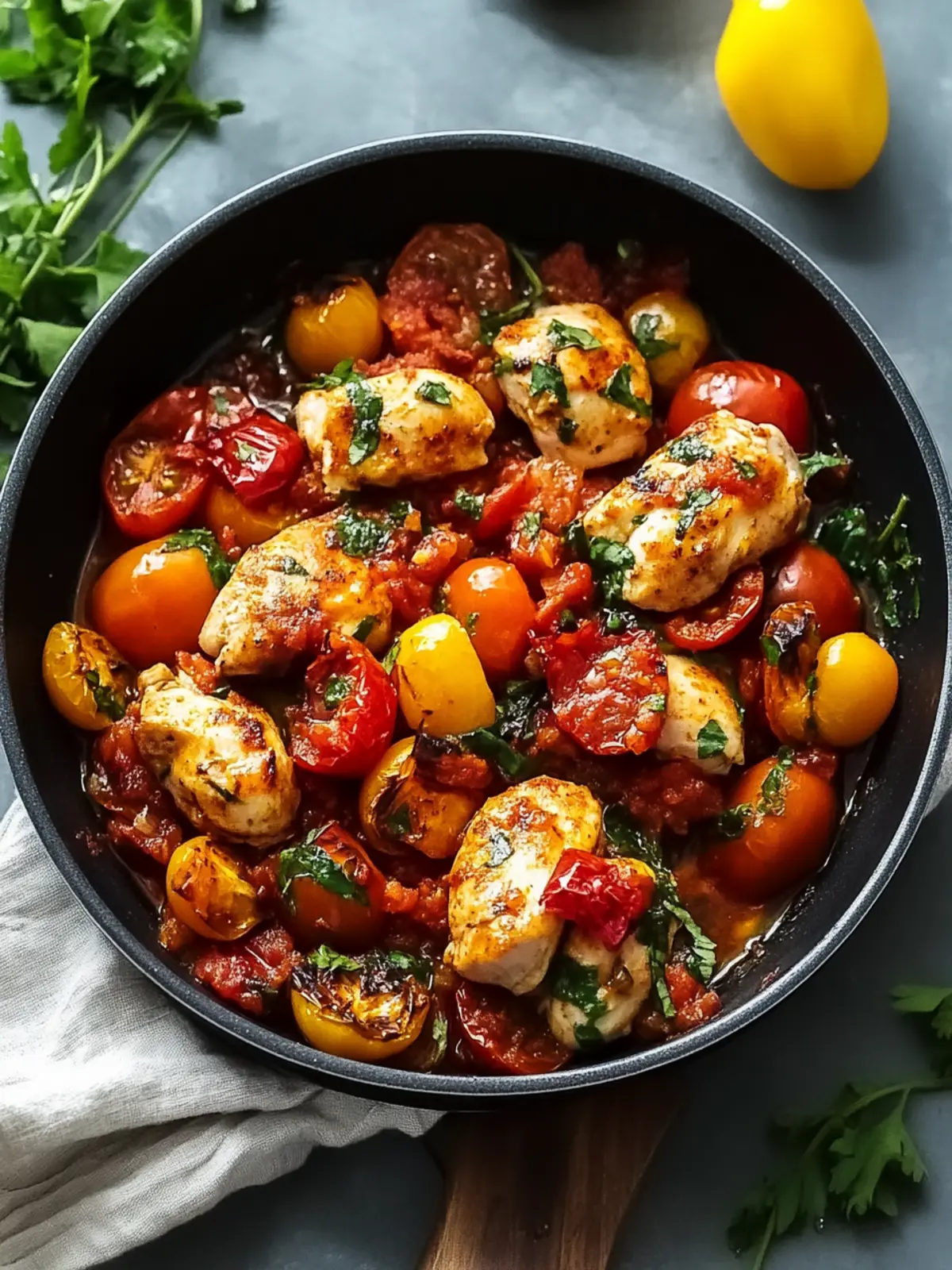 One-Pan Capsicum Tomato and Chicken with Chorizo Bliss 4 Capsicum Tomato and Chicken with Chorizo