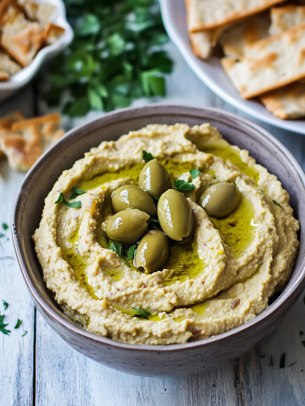 Easy Olive Hummus Recipe for a Creamy Vegan Delight 2 Olive Hummus