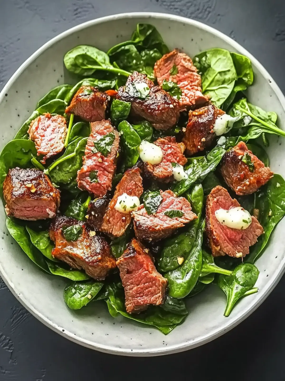 BBQ Lamb and Spinach Salad with Creamy Indian Butter Sauce 4 BBQ Lamb and Spinach Salad