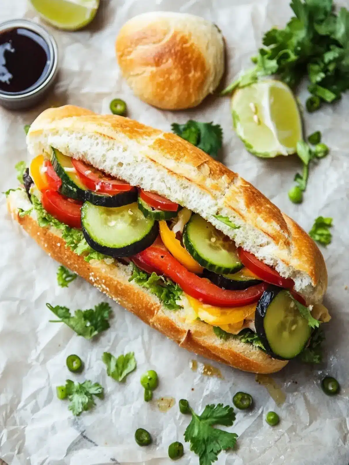 Delicious Veggie Subs with Creamy Avocado and Cheese Delight 3 Veggie Subs