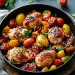 One-Pan Capsicum Tomato and Chicken with Chorizo Bliss 12 Capsicum Tomato and Chicken with Chorizo