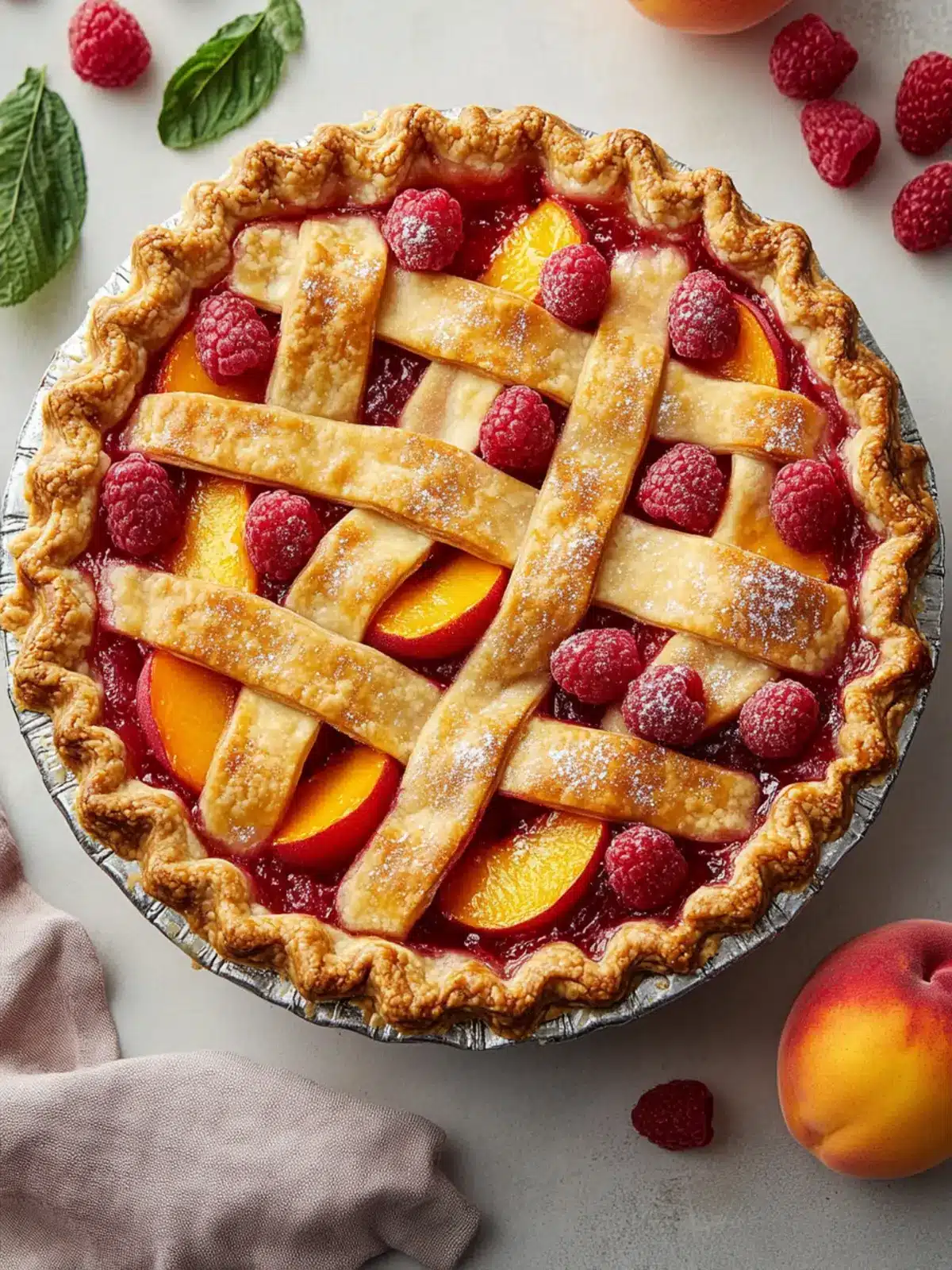 Delicious Peach Raspberry Pie to Sweeten Your Day 4 Peach Raspberry Pie