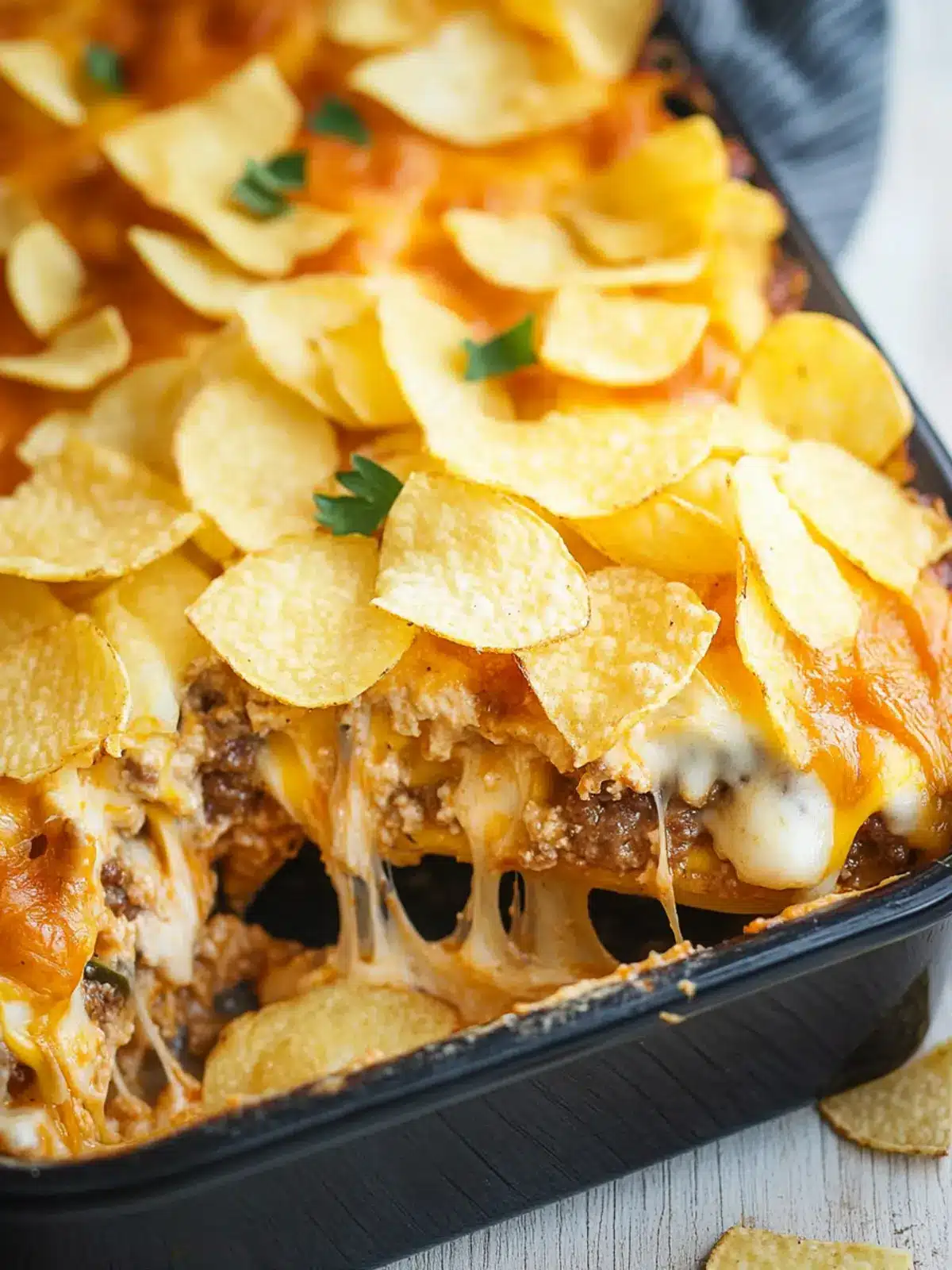 Cheeseburger Casserole with Potato Chips: Easy Family Favorite 2 Cheeseburger Casserole with Potato Chips