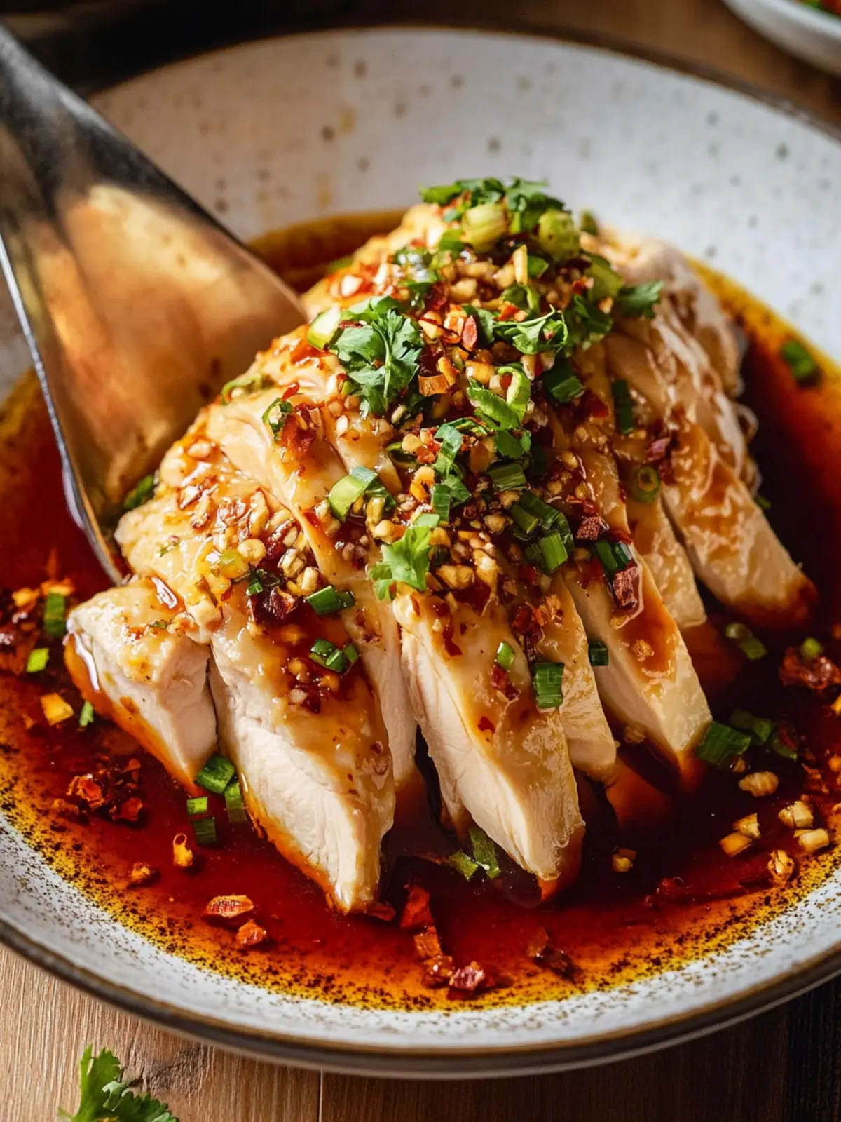 Poached Chicken with Sichuan Chili Sauce That's Irresistibly Spicy 4 Poached Chicken with Sichuan Chili Sauce