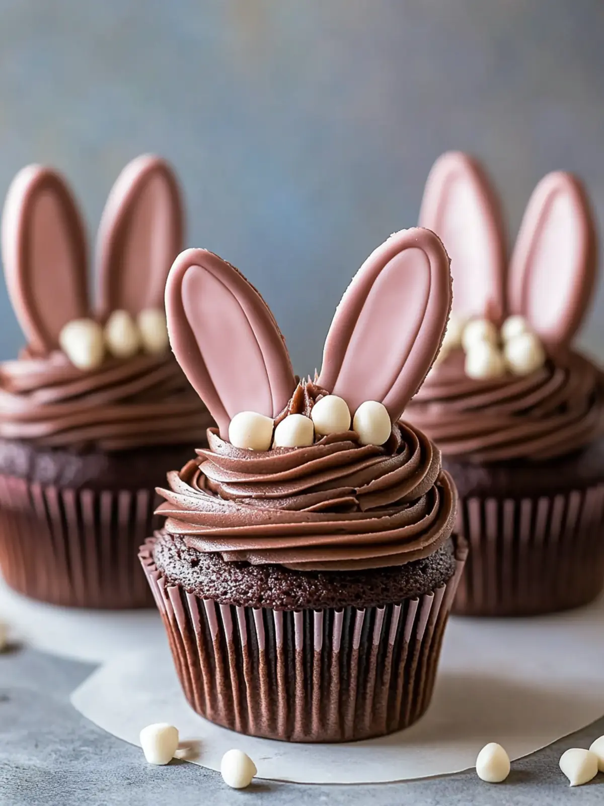 Bunny Ears Chocolate Cupcakes for a Playful Easter Surprise 4 Bunny Ears Chocolate Cupcakes