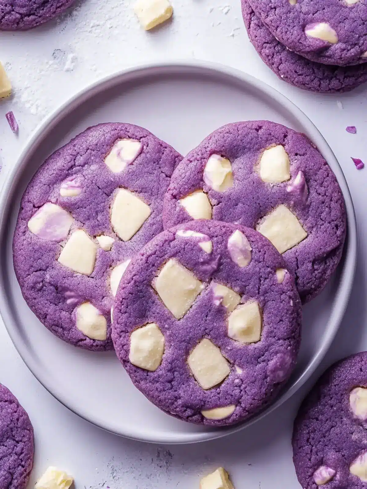 Decadent White Chocolate Ube Cookies for Sweet Moments 4 White Chocolate Ube Cookies