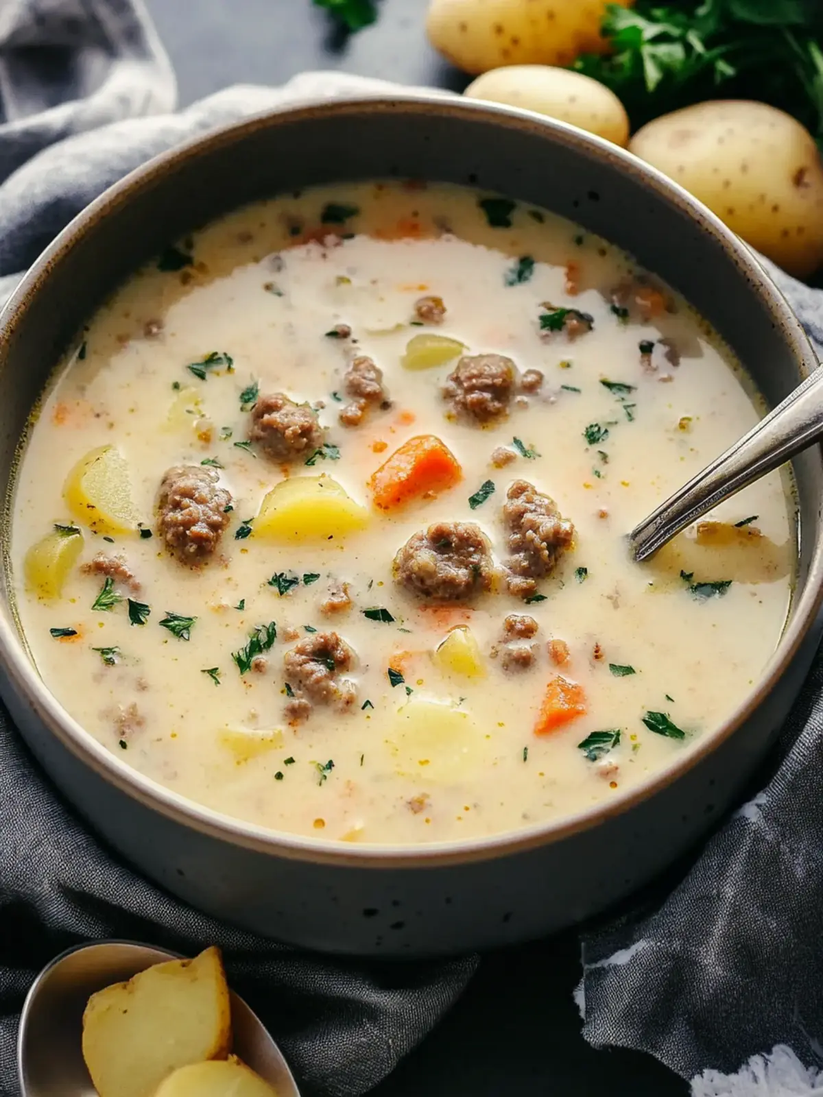Sausage Potato Soup: Creamy Comfort in Every Spoonful 4 Sausage Potato Soup