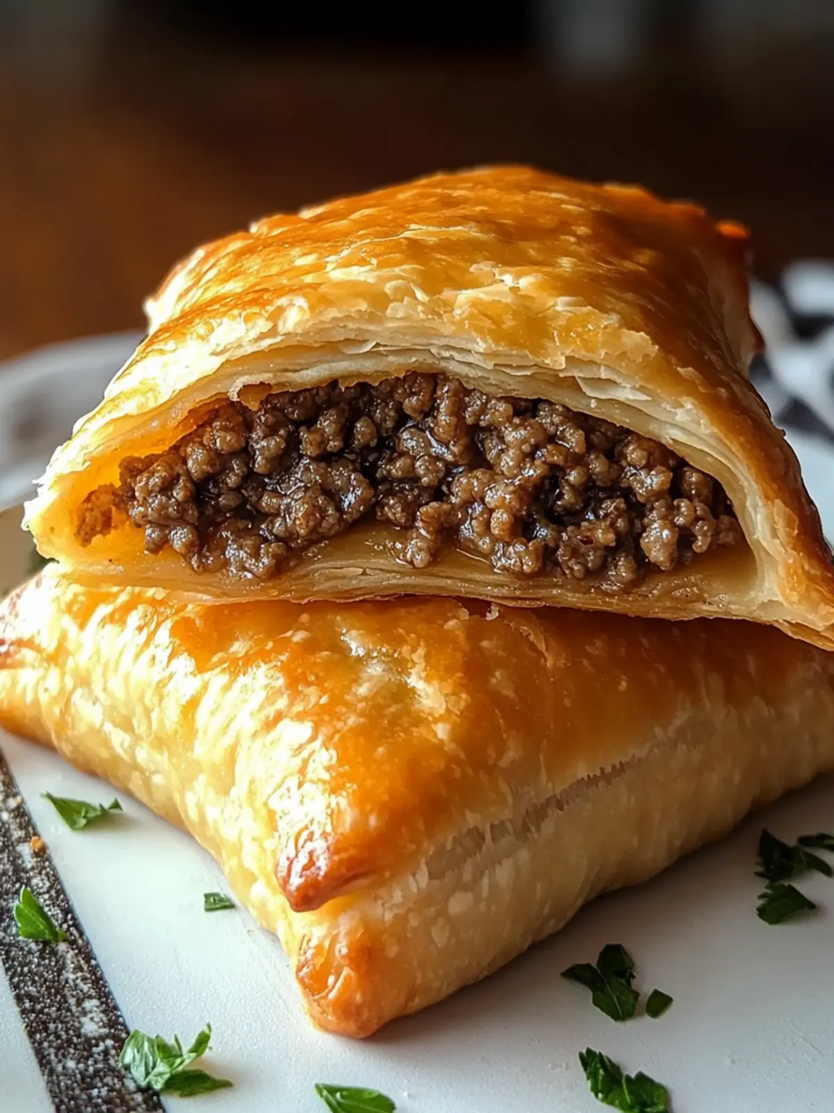 Crispy Fried Thin Dough with Ground Beef Filling Bliss 3 Crispy Fried Thin Dough with Ground Beef Filling
