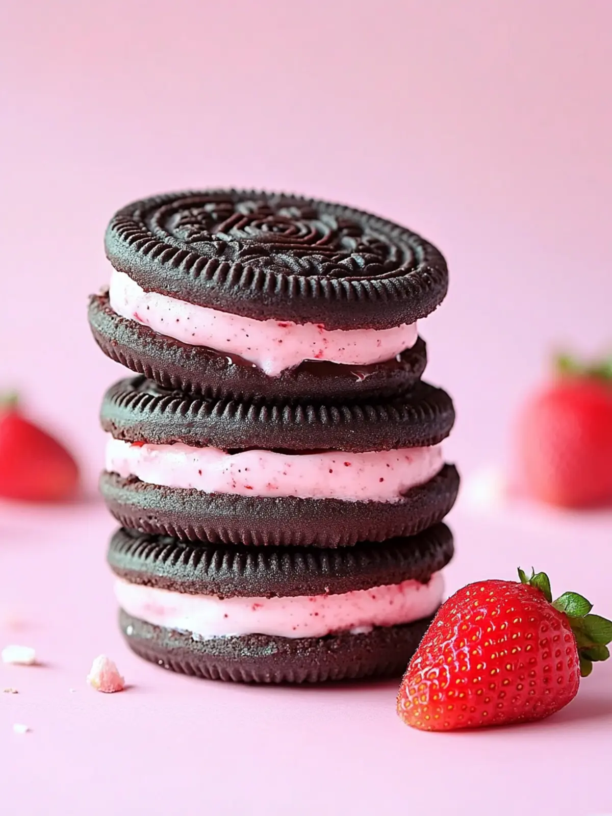 Indulge in Double Chocolate Strawberry Oreos for a Sweet Treat 4 Double Chocolate Strawberry Oreos