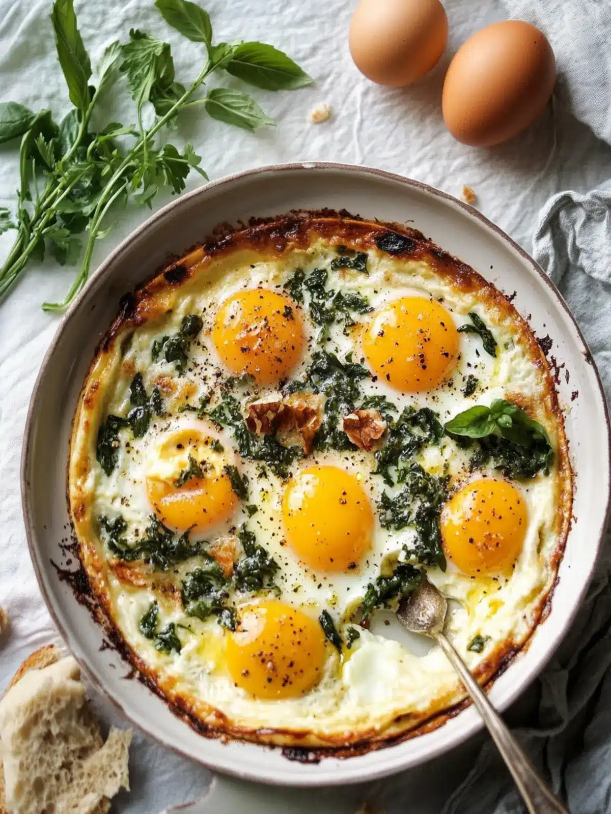 Savory Herbed Baked Eggs for a Cozy Breakfast Delight 3 Herbed Baked Eggs