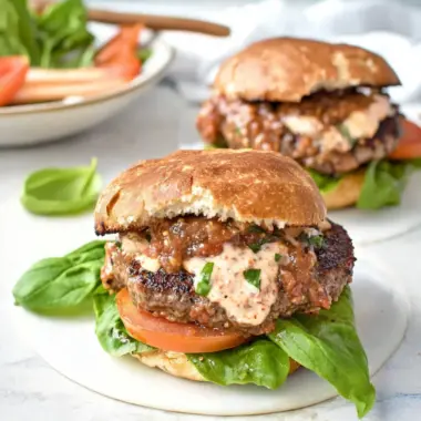 Savory Feta Burgers With Tomato Cream Sauce Delight 9 Feta Burgers With Tomato Cream Sauce