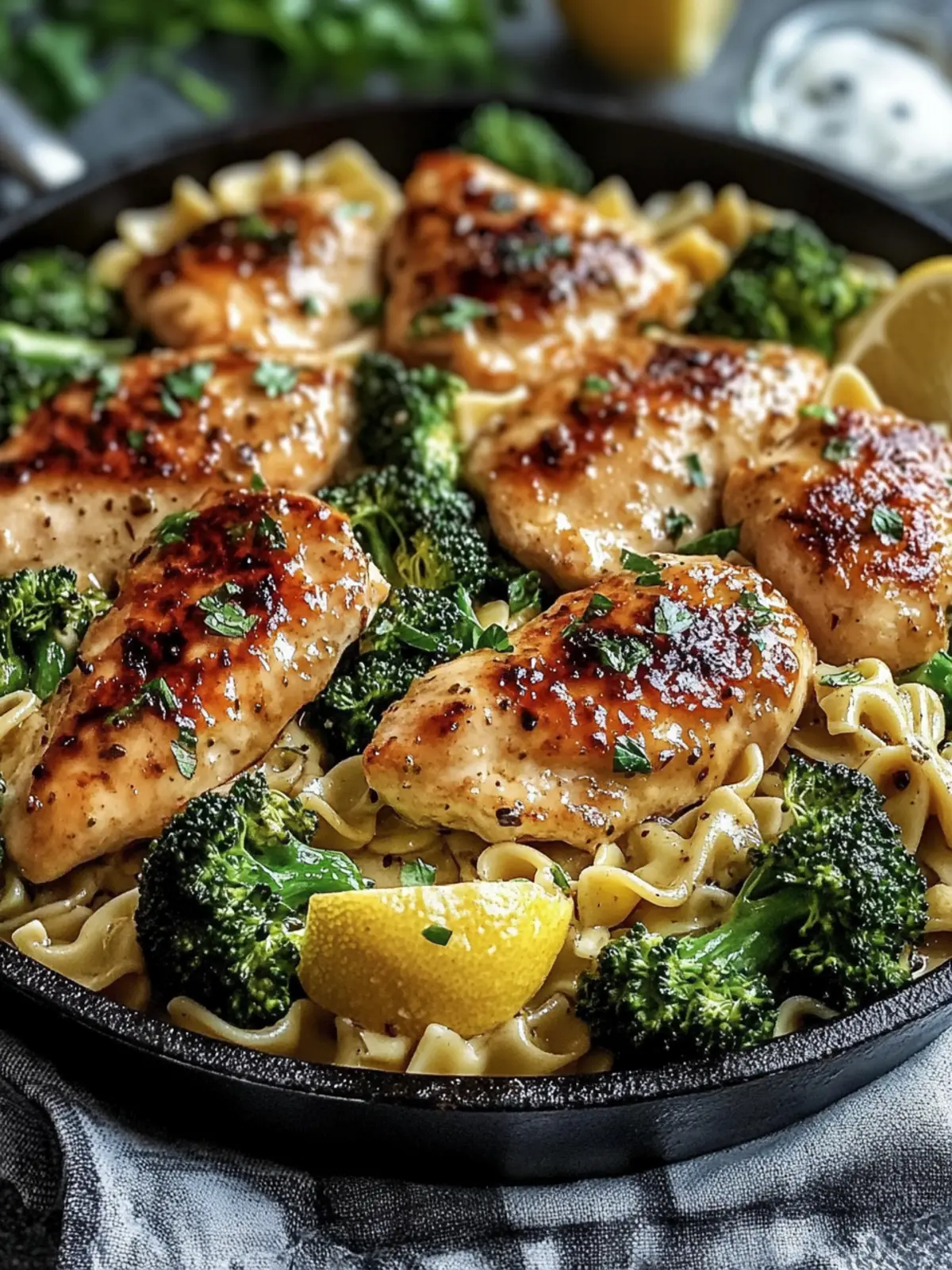 Delicious Cowboy Butter Lemon Bowtie Chicken with Broccoli 5 Cowboy Butter Lemon Bowtie Chicken with Broccol