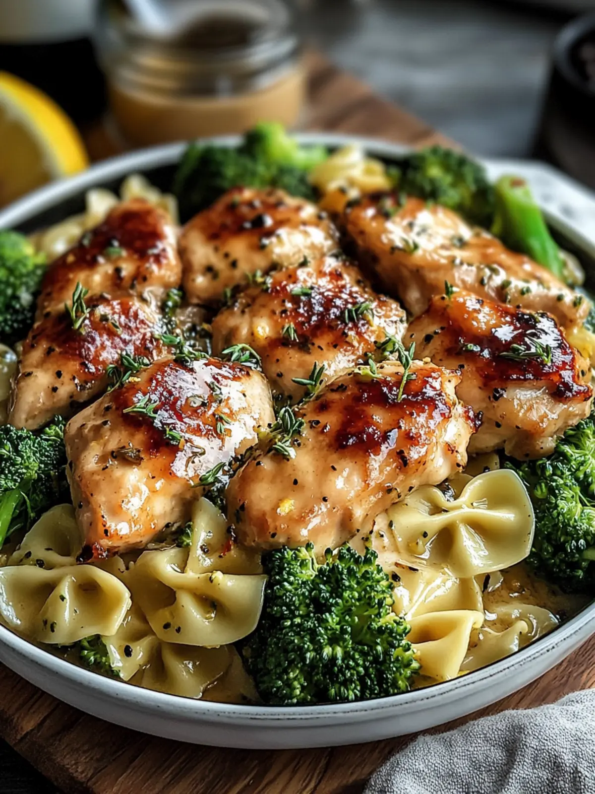 Delicious Cowboy Butter Lemon Bowtie Chicken with Broccoli 2 Cowboy Butter Lemon Bowtie Chicken with Broccol