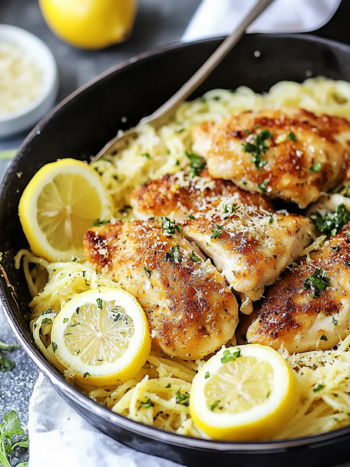 Savor Romano Chicken with Lemon Garlic Pasta Tonight 3 Romano Chicken with Lemon Garlic Pasta