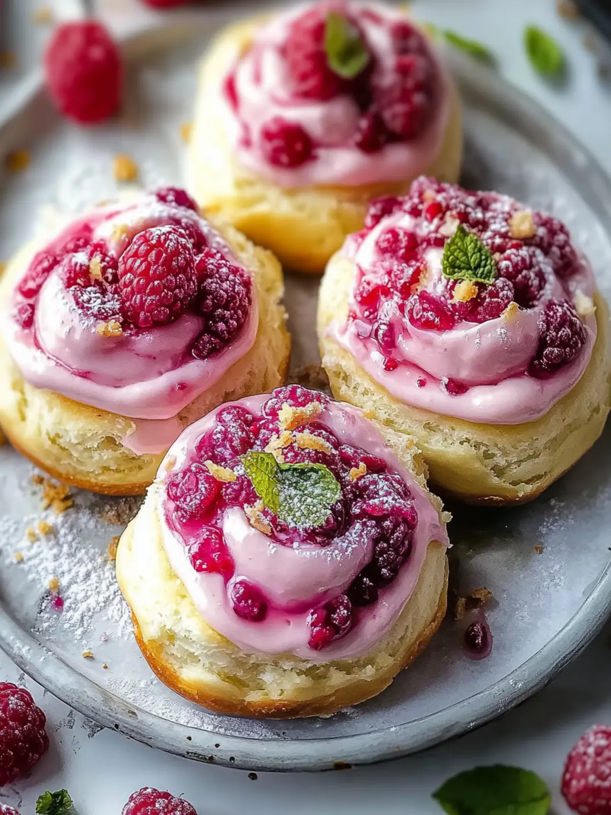 Irresistible Raspberry and Rose Cheesecake Buns Made Easy 2 Raspberry and Rose Cheesecake Buns