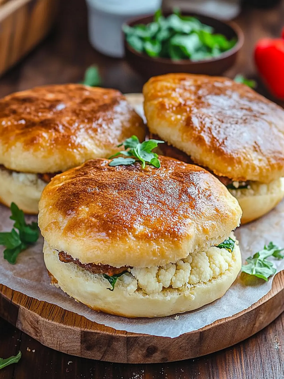 Delicious Cauliflower Bread Buns for Guilt-Free Snacking 2 Cauliflower Bread Buns