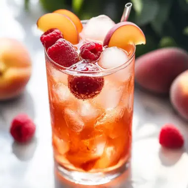 Refreshing Bellini Peach Raspberry Iced Tea Recipe You’ll Love 10 Bellini Peach Raspberry Iced Tea