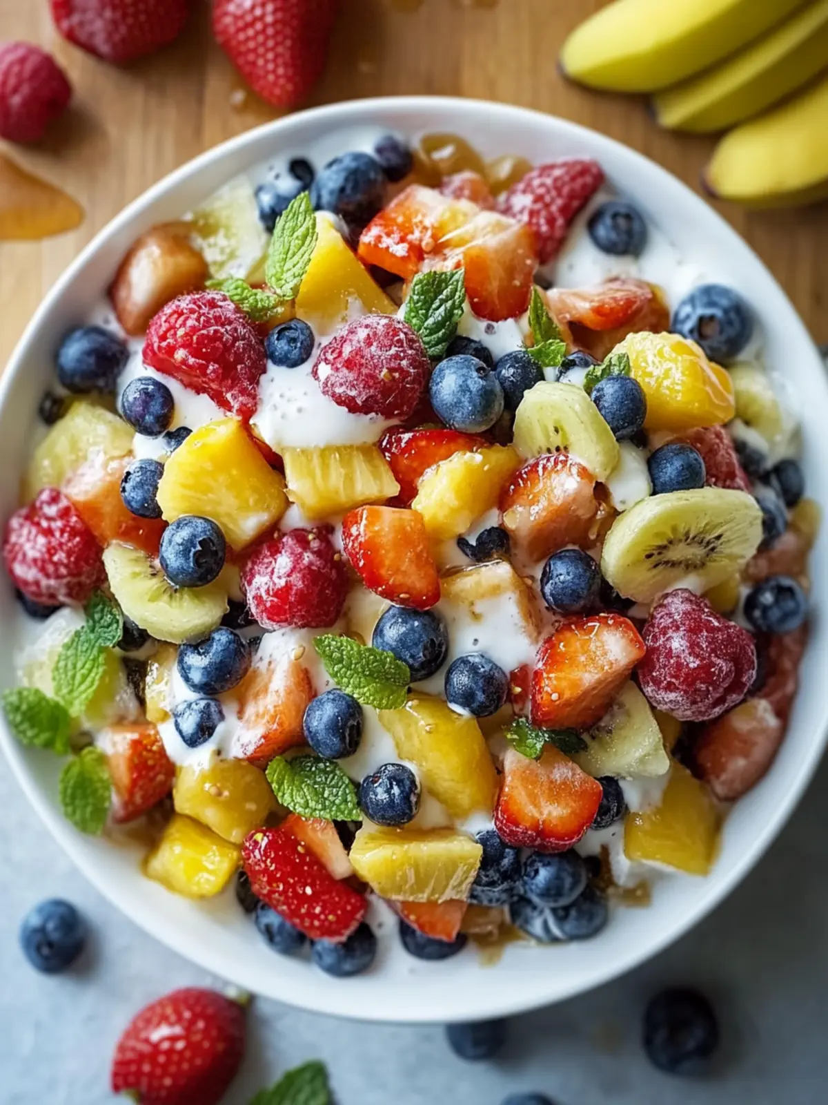 Delicious Breakfast Fruit Salad with Honey Yogurt Dressing 4 Breakfast Fruit Salad with Honey Yogurt Dressing