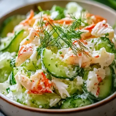 Crisp Cucumber Salad with Crab Meat for Summer Joy 9 Cucumber Salad with Crab Meat