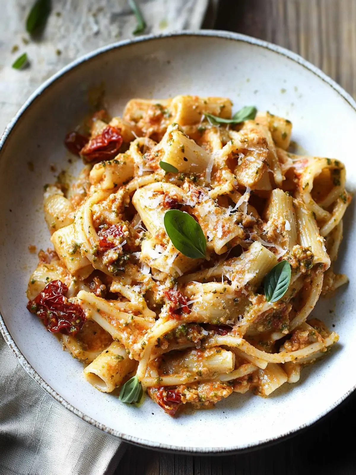 Delicious Pasta with Sun-Dried Tomato Ricotta Pesto Made Easy 5 Pasta with Sun-dried Tomato Ricotta Pesto