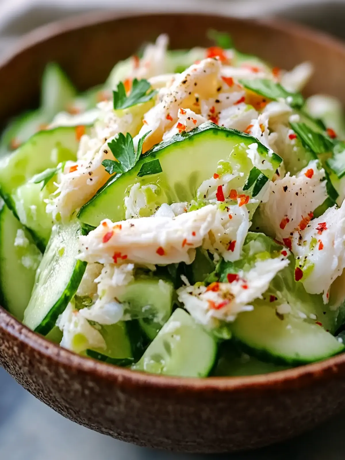Crisp Cucumber Salad with Crab Meat for Summer Joy 2 Cucumber Salad with Crab Meat