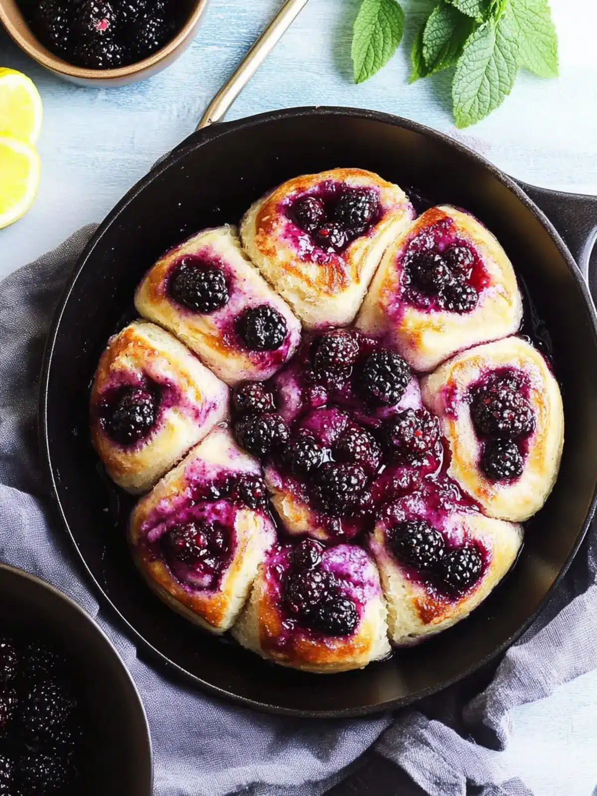 Irresistible Skillet Blackberry Sweet Rolls You’ll Love to Bake 2 Skillet Blackberry Sweet Rolls