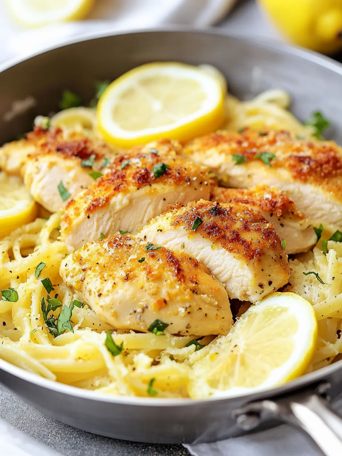 Savor Romano Chicken with Lemon Garlic Pasta Tonight 4 Romano Chicken with Lemon Garlic Pasta