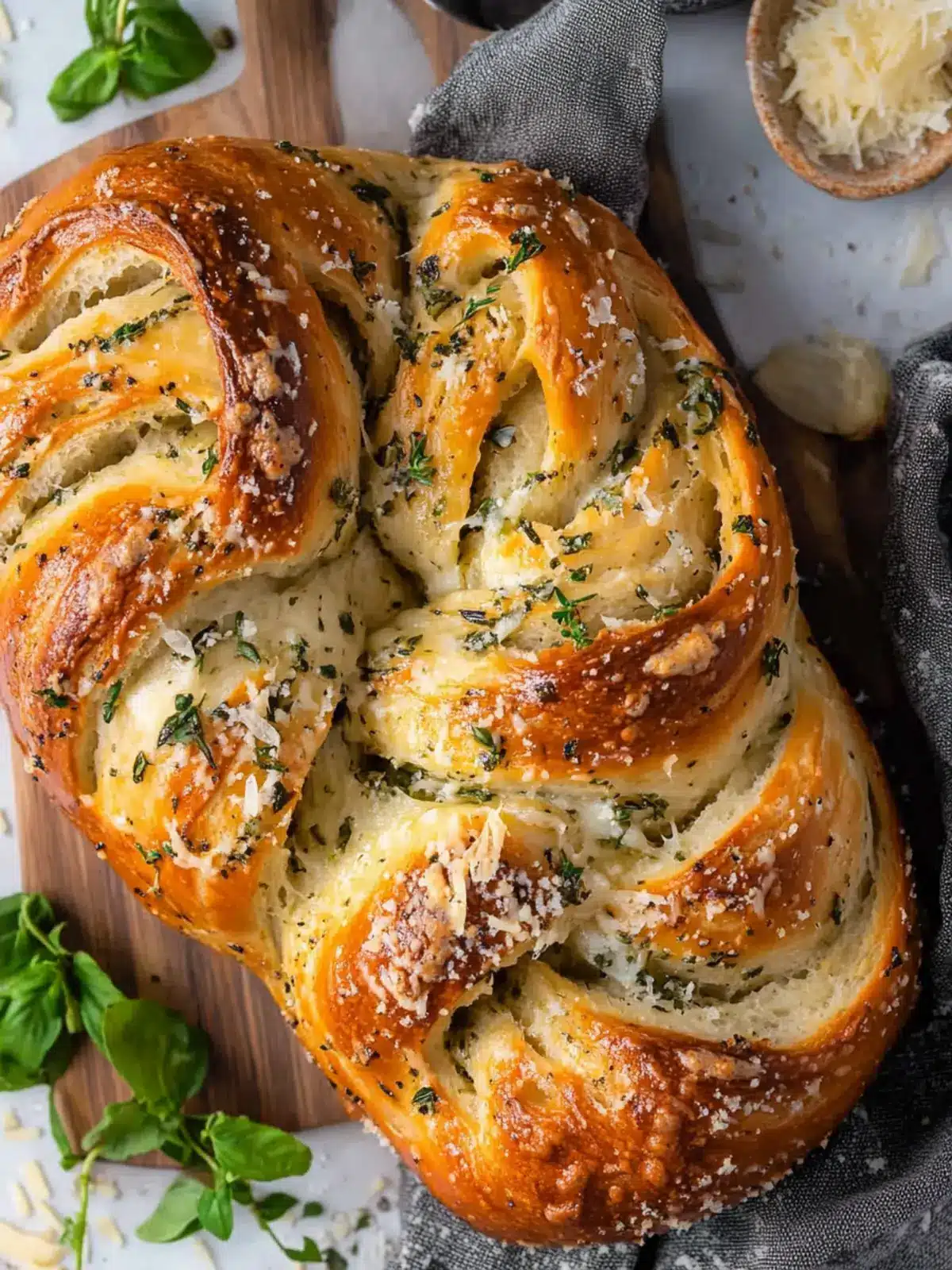 Swirled Garlic Herb and Cheese Bread for Ultimate Flavor Delight 5 Swirled Garlic Herb and Cheese Bread