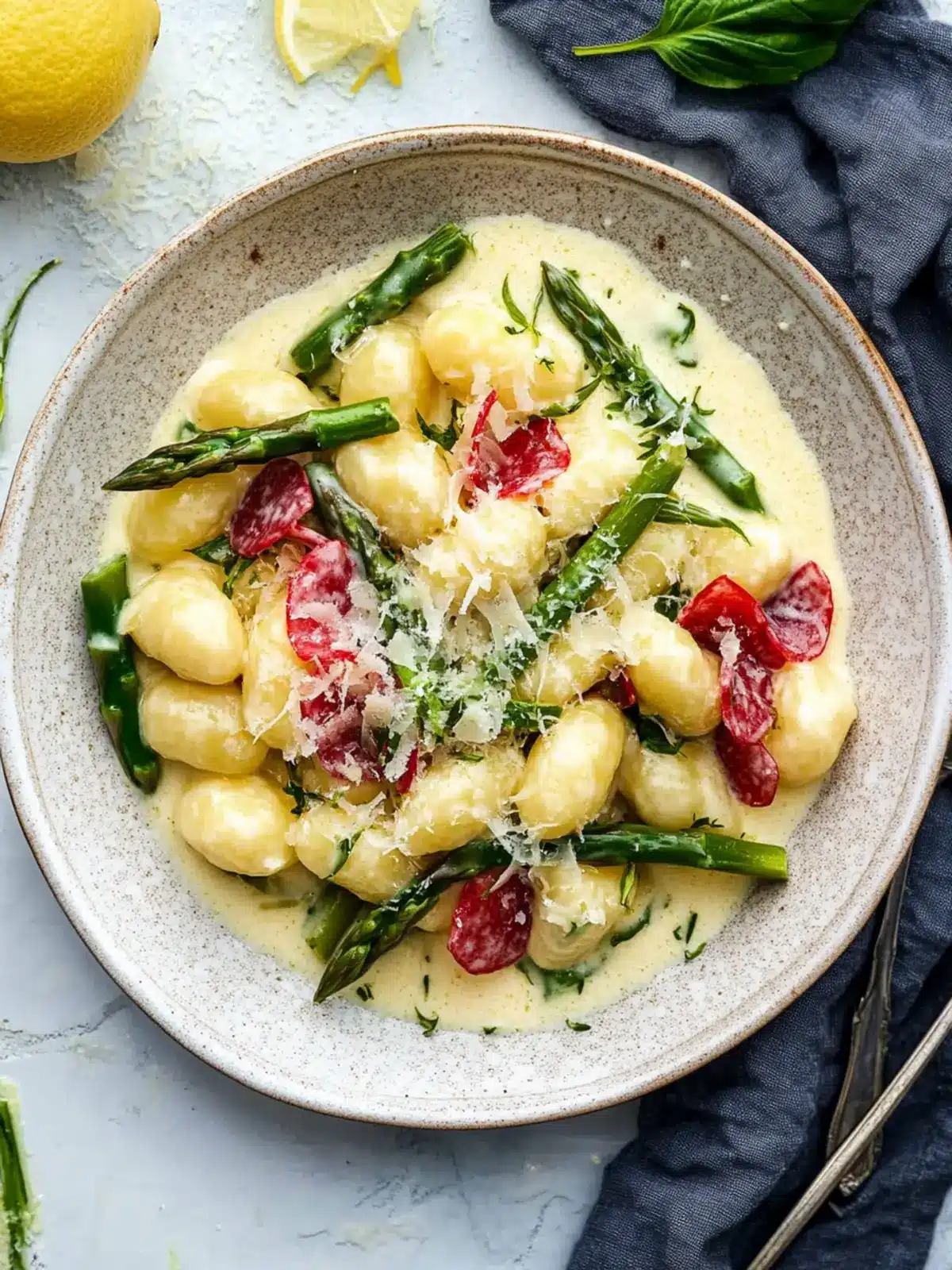 Gnocchi with Asparagus in Lemon Cream Sauce to Wow Your Taste Buds 4 Gnocchi with Asparagus in Lemon Cream Sauce