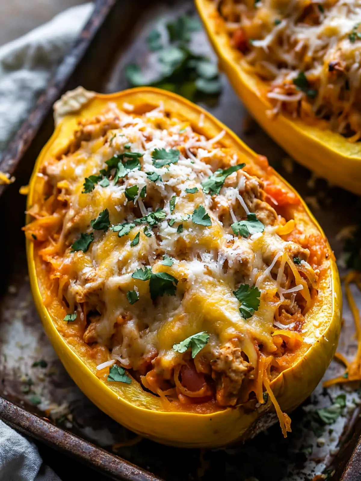 Delicious Chicken Enchilada Stuffed Spaghetti Squash Recipe 3 Chicken Enchilada Stuffed Spaghetti Squash