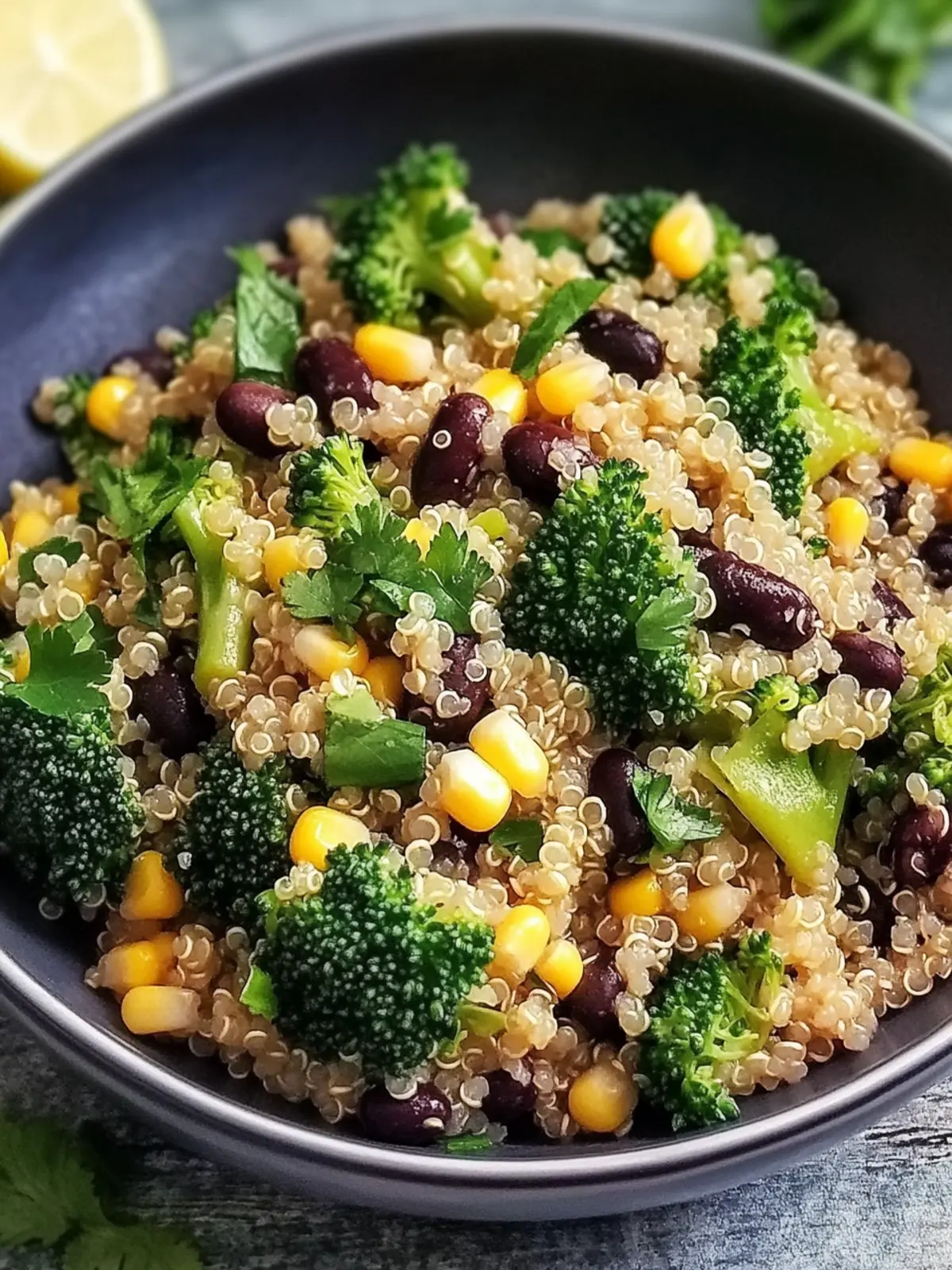 Savor This Quinoa Pilaf with Broccoli, Black Beans & Herbs 3 Quinoa Pilaf with Broccoli, Black Beans, Corn & Herbs