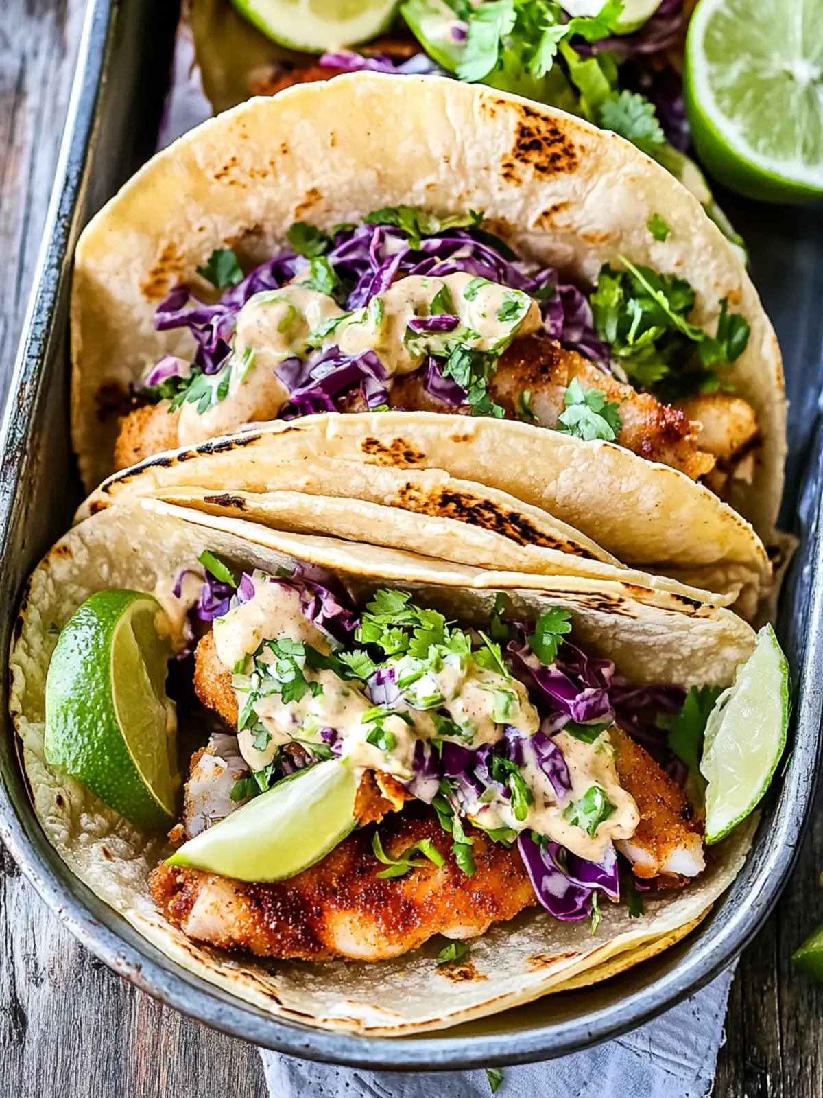Crispy Baja Fish Tacos with Zesty Chipotle Mayo Delight 4 Baja Fish Tacos
